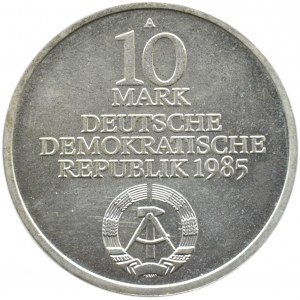 Germany, GDR, 10 marks 1985, 175 years of Humboldt University, UNC