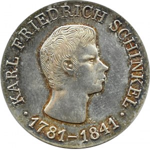 Germany, GDR, 10 marks 1966, Karl Friedrich Schinkel, UNC