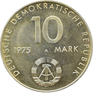 Germany, GDR, 10 marks 1975, Albert Schweizer, RARE REPLACEMENT, UNC
