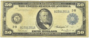 USA, $50 1914, Grant, 2-B series, RARE