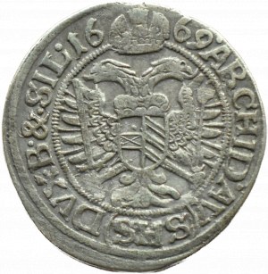 Silesia, Leopold I, 3 krajcary 1669 SHS, Wrocław