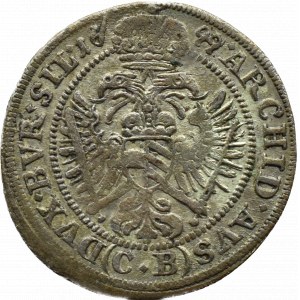 Śląsk, Leopold I, 3 krajcary 1699 CB, Brzeg