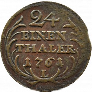 August III Sas, 1/24 thaler 1764(1), Leipzig