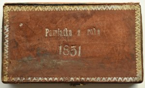 November Uprising, Souvenir-box for coins of 1831, brown leather with gilding