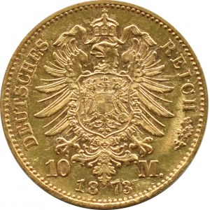 Germany, Bavaria, Ludwig II, 10 marks 1873 D, Munich