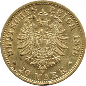 Germany, Hamburg, 20 marks 1876 J, Hamburg