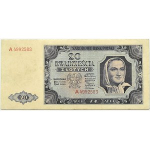 Polska, RP, 20 złotych 1948, seria A, Warszawa, GDA 20