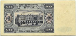 Poland, RP, 20 zloty 1948, series A, Warsaw, GDA 20