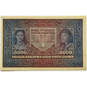 Polska, II RP, 5000 marek 1920, II serja AH, Warszawa, UNC-