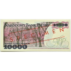 Polska, PRL, St. Wyspiański, 10000 złotych 1988, seria W - WZÓR No 0388*, Warszawa, UNC