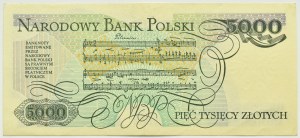 Poland, People's Republic of Poland, F. Chopin, 5000 gold 1988, CP series, Warsaw, UNC