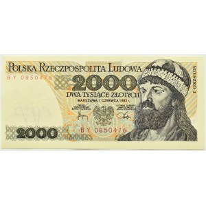 Polska, PRL, Mieszko I, 2000 złotych 1982, seria BY, Warszawa, UNC