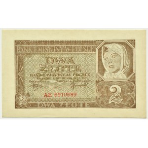 Generalna Gubernia, 2 złote 1941, seria AE, Kraków