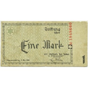 Ghetto Lodz, 1 mark 1940, no series letter, 7 digits
