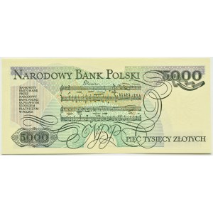 Poland, PRL, F. Chopin, 5000 gold 1988, CS series, Warsaw, UNC
