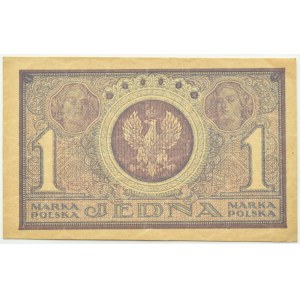 Polska, II RP, 1 marka 1919, I seria CM, Warszawa, UNC