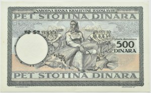 Yugoslavia, 500 dinars 1935, series P.0316, UNC