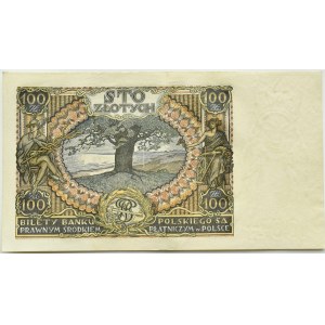 Polska, II RP, 100 złotych 1932, seria AŁ., Warszawa, DODATKOWY ZNAK WODNY +X+