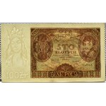 Polska, II RP, 100 złotych 1932, seria AŁ., Warszawa, DODATKOWY ZNAK WODNY +X+