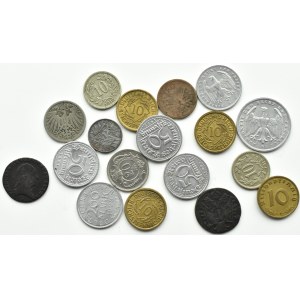 Niemcy/Austria/XIX-XX wiek, lot drobnych 18 monet