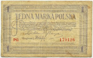Poland, Second Republic, 1 mark 1919, PG series, Warsaw