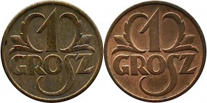 Poland, Second Republic, lot of pennies 1938-1939, Warsaw