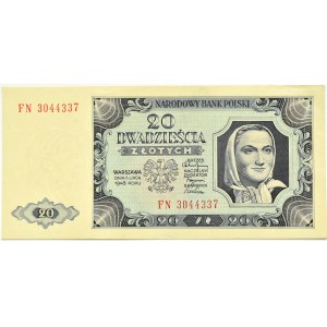 Polska, RP, 20 złotych 1948, seria FN, Warszawa