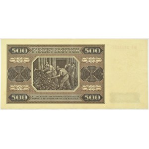 Polska, RP, 500 złotych 1948, seria BI, Warszawa