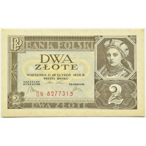 Poland, Second Republic, 2 zloty 1936, DN series, Warsaw