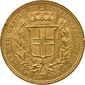 Italy, Kingdom of Sardinia, Charles Albert, 100 lire 1835, Turin, RARE