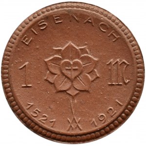 Niemcy, Saksonia-Weimar-Eisenach, 1 marka 1921, ceramika, UNC