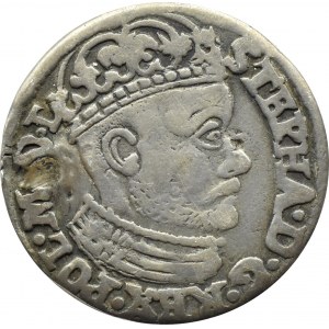 Stefan Batory, trojak 1584 G-H, Olkusz, rzadki