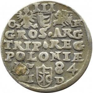 Stefan Batory, trojak 1584 G-H, Olkusz, rzadki