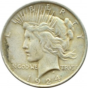 USA, Peace, 1 dolar 1924, Filadelfia