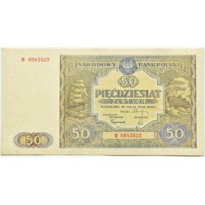 Polska, RP, 50 złotych 1946, seria B, Warszawa
