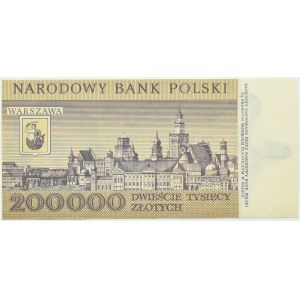 Poland, People's Republic of Poland, Warsaw, 200000 zloty 1989, series R, Warsaw, UNC