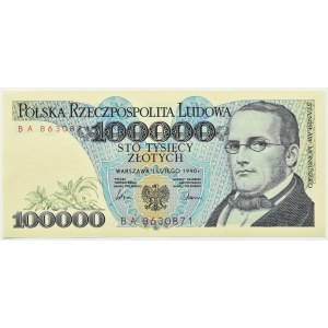 Poland, People's Republic of Poland, St. Moniuszko, 100000 gold 1990, BA series, Warsaw, UNC