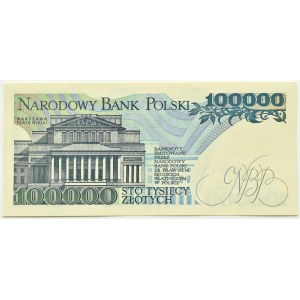 Polska, PRL, St. Moniuszko, 100000 złotych 1990, seria BA, Warszawa, UNC