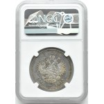 Rosja, Mikołaj II, rubel 1913 BC, 300 lat Domu Romanowów, Petersburg, NGC MS61