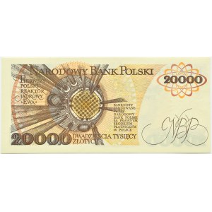 Polska, PRL, M. Skłodowska-Curie, 20000 złotych 1989, seria AP, Warszawa, UNC