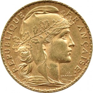France, Republic, Rooster, 20 francs 1901, Paris