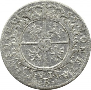 Silesia, Frederick II the Great, imitation of Augustus' sixpence 1755 B, Wrocław