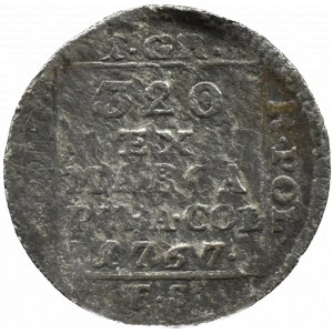 Stanisław A. Poniatowski, grosz srebrny (ćwierćłzłotek) 1767 F.S, Warszawa