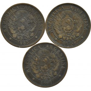 Argentyna, lot 2 centavos 1885-1891, Filadelfia
