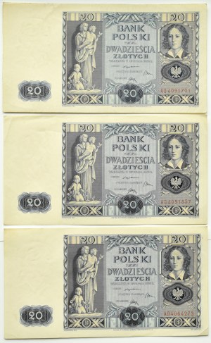 Poland, Second Republic, Lot 20 gold 1936, AO series, Warsaw