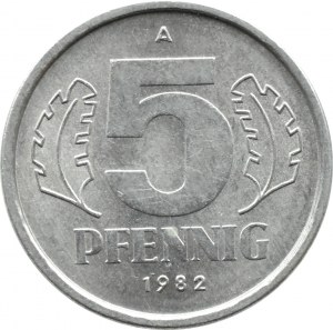 Germany, GDR, 5 pfennig 1982, Berlin, rarest vintage!