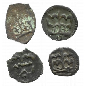 Jagiellonians (W.Warneńczyk/K. Jagiellonian), lot of crown denarii, 4 pieces