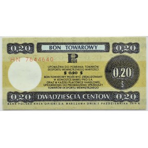 Poland, PeWeX, 20 cents 1979, HN series, PMG 65 EPQ
