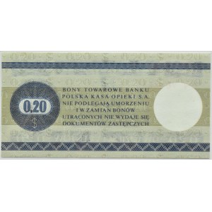 Poland, PeWeX, 20 cents 1979, HN series, PMG 65 EPQ