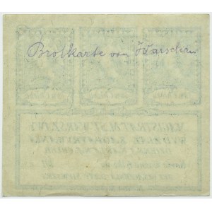 Poland, Second Republic, Warsaw, food card 1918(?) for 1 bread